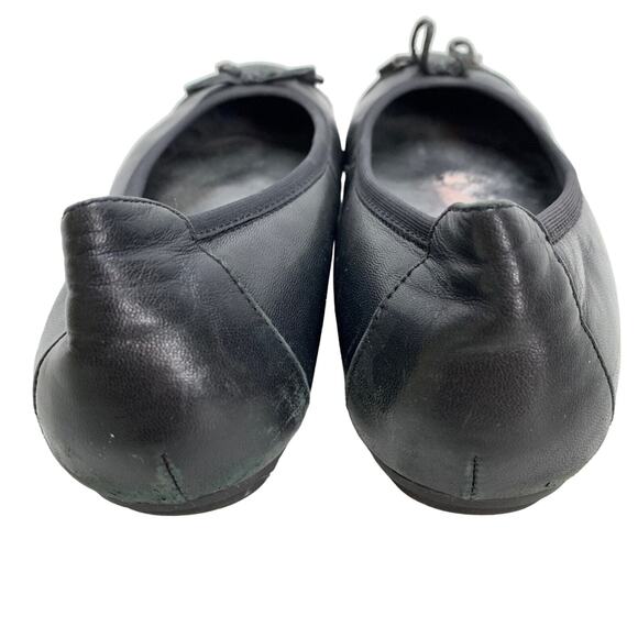 Vionic Womens Slip On Black Leather Ballet Flats Shoes Bow Toe Loafers sz 7 - Picture 2 of 16